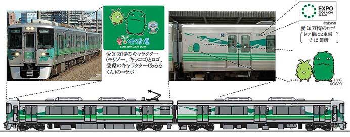 愛環，「愛知万博20周年記念事業」の一環として愛知万博時の車両