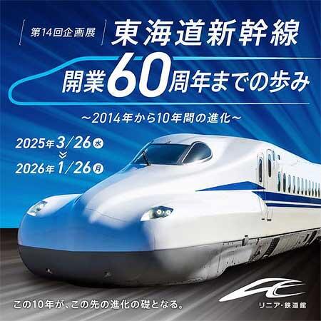 リニア・鉄道館で第14回企画展「東海道新幹線開業60周年までの歩み~2014年から10年間の進化~」開催