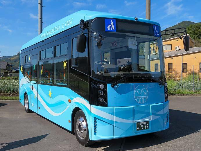 日田彦山線BRTで使用される電気バスが公開される