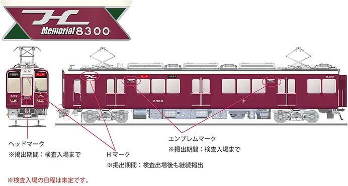 阪急，8300系「Memorial8300」の運転を開始