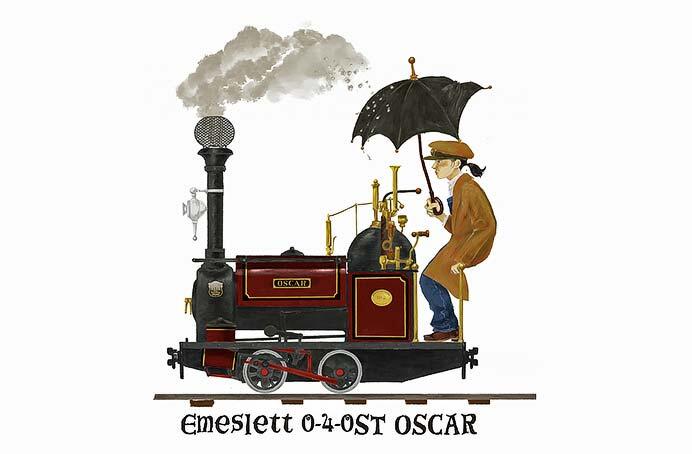 新製の蒸気機関車「OSCAR」号完成予定イラスト