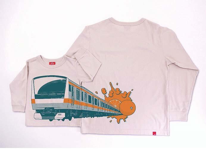 中央線E233系×OJICO 長袖Tシャツ「オレンジ」を発売