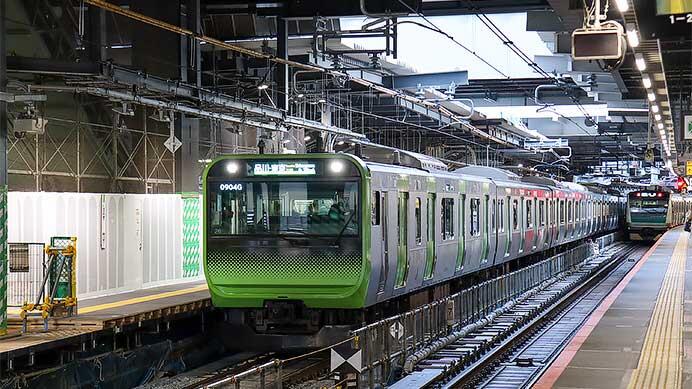 山手線渋谷駅で線路切替工事が行なわれる
