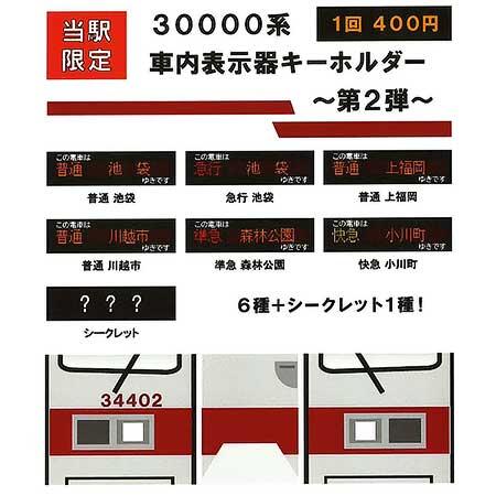 東武池袋駅で，「30000系 車内表示器キーホルダー」の第2弾を発売