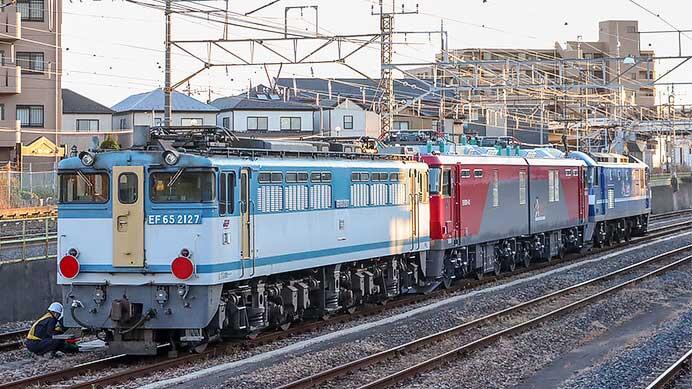 EF65 2127が隅田川貨物ターミナルへ