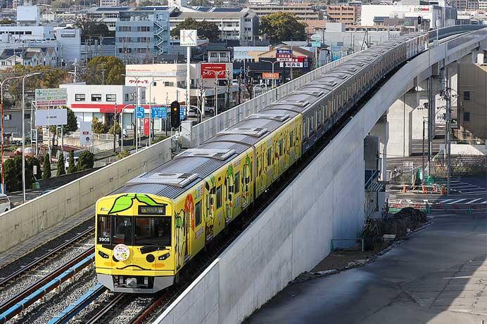 北大阪急行で延伸開業式典にともなう試乗会列車運転