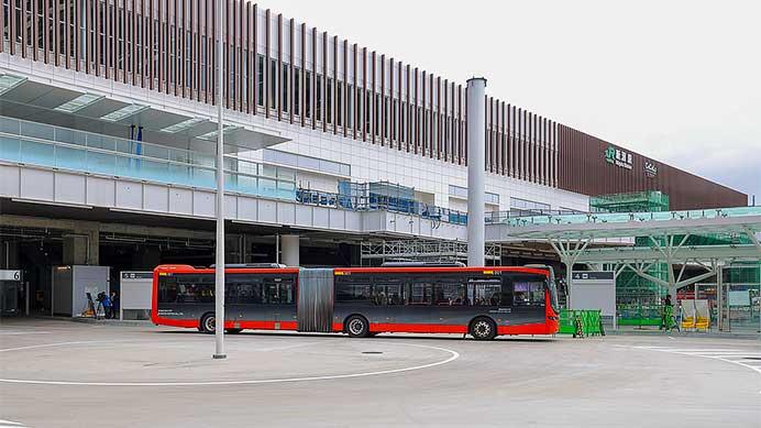 新潟駅高架下のバスターミナルが開業