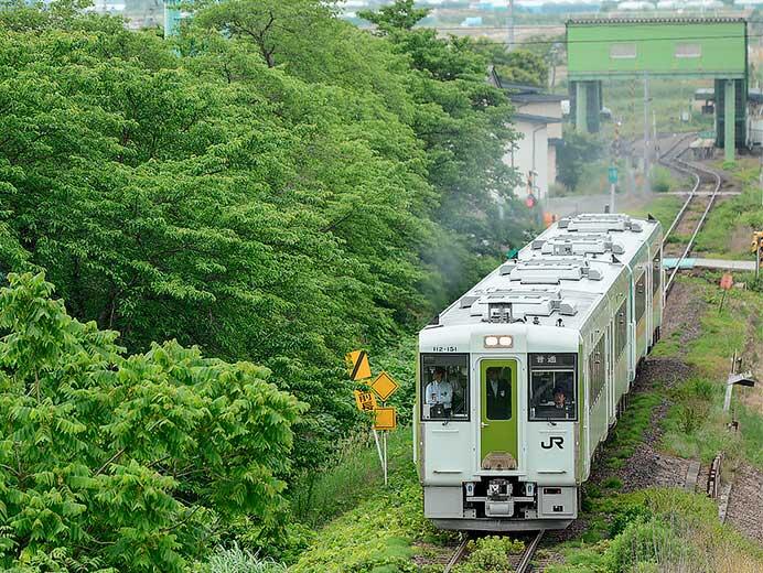 左沢線にキハ110系4連が入線