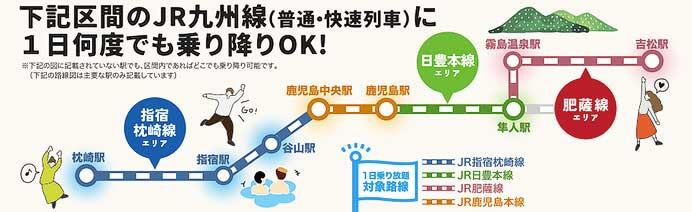 JR九州，デジタル乗車券「肥薩線〜指宿枕崎線1日乗り放題きっぷ」を発売