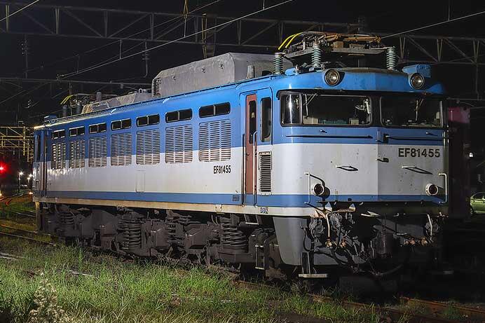 EF81 455が代走で西大分に入線