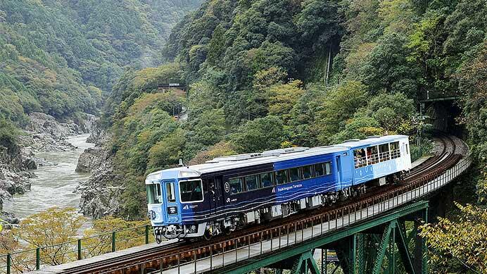 「藍よしのがわトロッコ」編成を使用した団体臨時列車運転