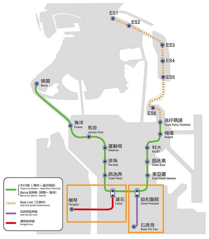 マカオLRTの石排湾延伸線・横琴延伸線の営業運転を開始