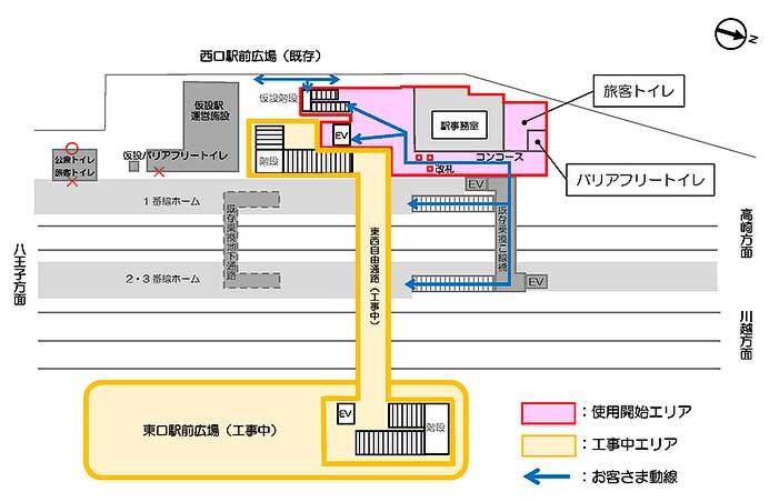 八高線・川越線 高麗川駅の東西自由通路西口の一部と新駅舎を12月8日から使用開始