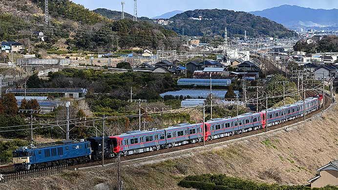 名鉄9500系・9100系が甲種輸送される