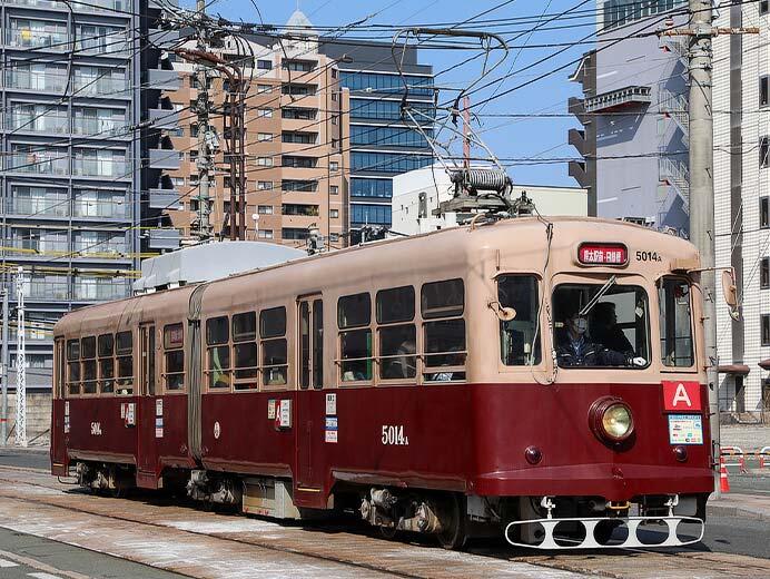 熊本市交通局5014号車，運用終了を前に特別運転