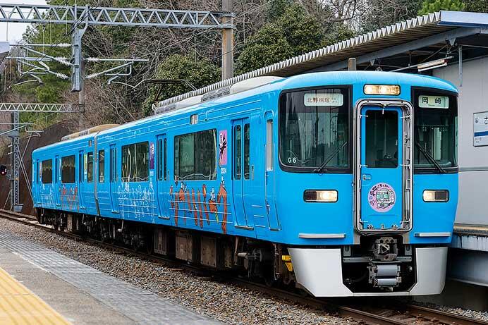 愛知環状鉄道2000系G6編成にジブリパーク装飾