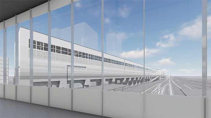JRTT，北海道新幹線 札幌車両基地の壁面デザインを決定