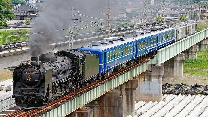 信越本線でD51 498+12系客車+GV-E197系による試運転実施