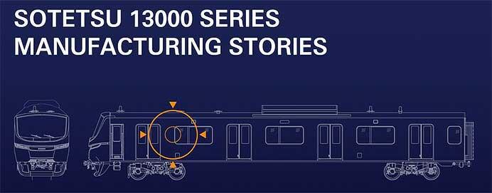 相鉄,新形車両13000系のプロモーション動画「SOTETSU 13000 SERIES MANUFACTURING STORIES」を公開