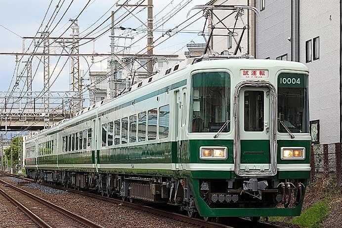 南海10004編成,なつかしの緑色の復元塗装になって出場
