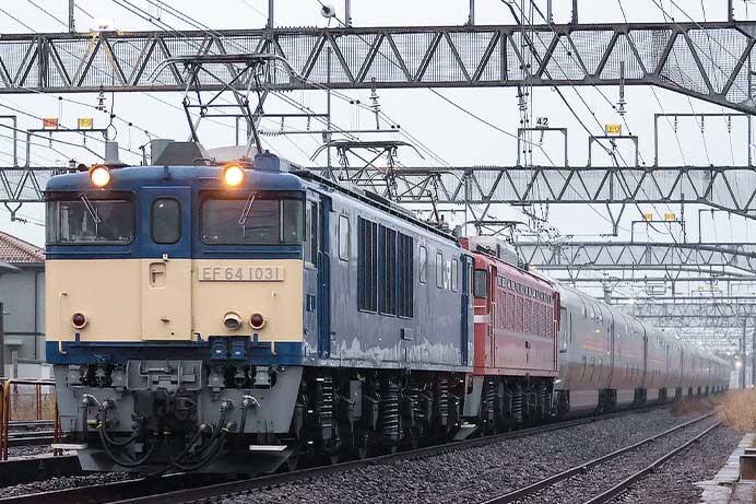 EF64 1031+EF81 81が『カシオペア紀行 秋田行き』をけん引