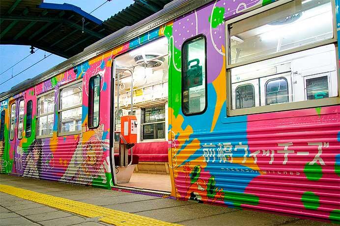 上毛電鉄で「前橋ウィッチーズ」ラッピング電車運転