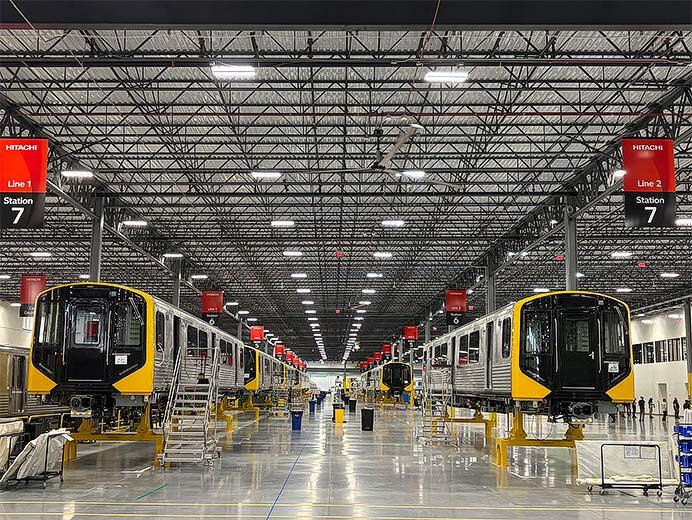 日立レール,米国・メリーランド州で新たな鉄道車両製造工場の本格稼働を開始
