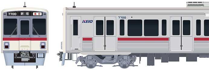 京王7000系を旧塗装に復刻（復刻塗装のイメージ）
