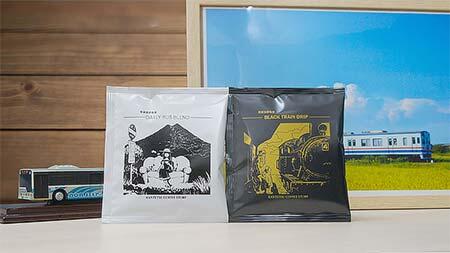 DAILY BUS BLEND（左）とBLACK TRAIN DRIP（右）