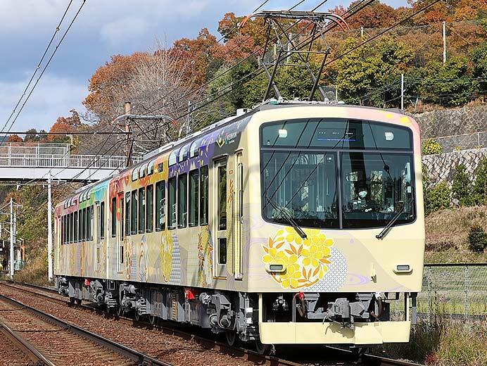 叡山電鉄100系「舞」が営業運転を開始