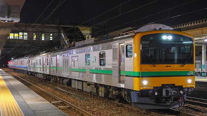 E131系800番代N7編成が配給輸送される