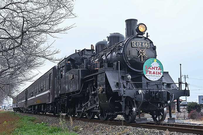 真岡鐵道で「SLサンタトレイン」運転