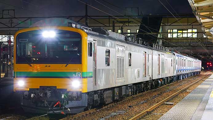 E131系800番代N8編成が配給輸送される