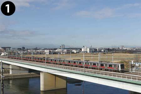 東急東横・目黒線の多摩川橋梁（1）